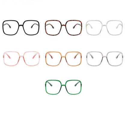 60s Oversized Anti Blue Light Glasses-Black