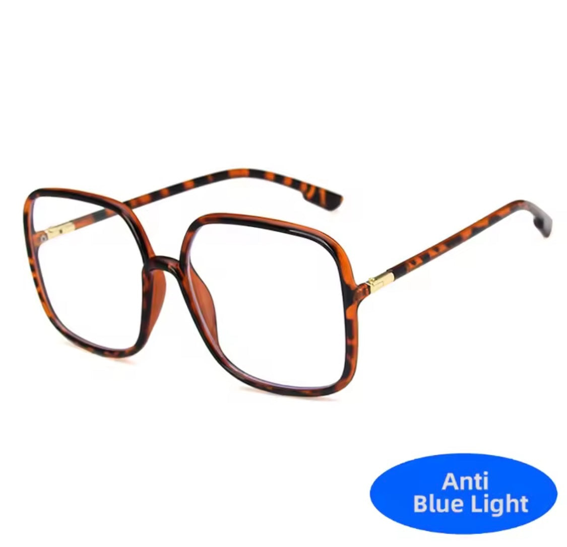 60s Oversized Anti Blue Light Glasses – Grey