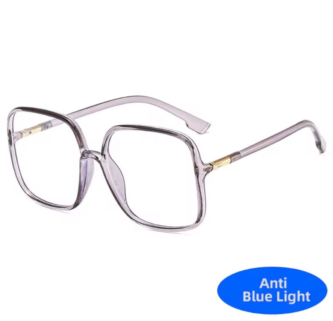 60s Oversized Anti Blue Light Glasses-Black