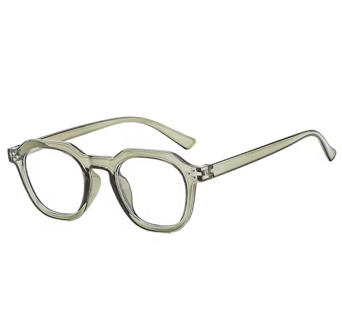 Andie Retro Square Frame Blue Light Glasses- Tea