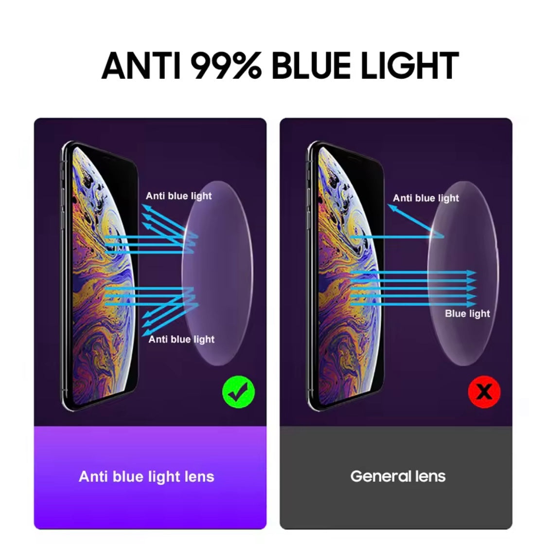 90s Glow Metal Frame Anti Blue Light Glasses –Silver