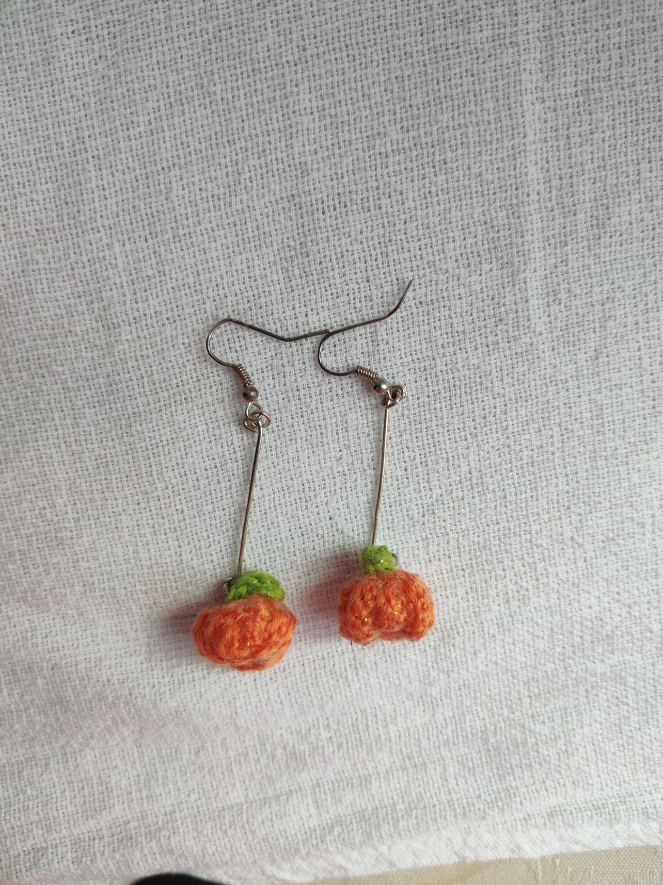 Crochet pumpkin earrings, autumn, Halloween accessories 