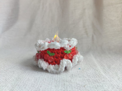 Tealight miniature cake with cherries 