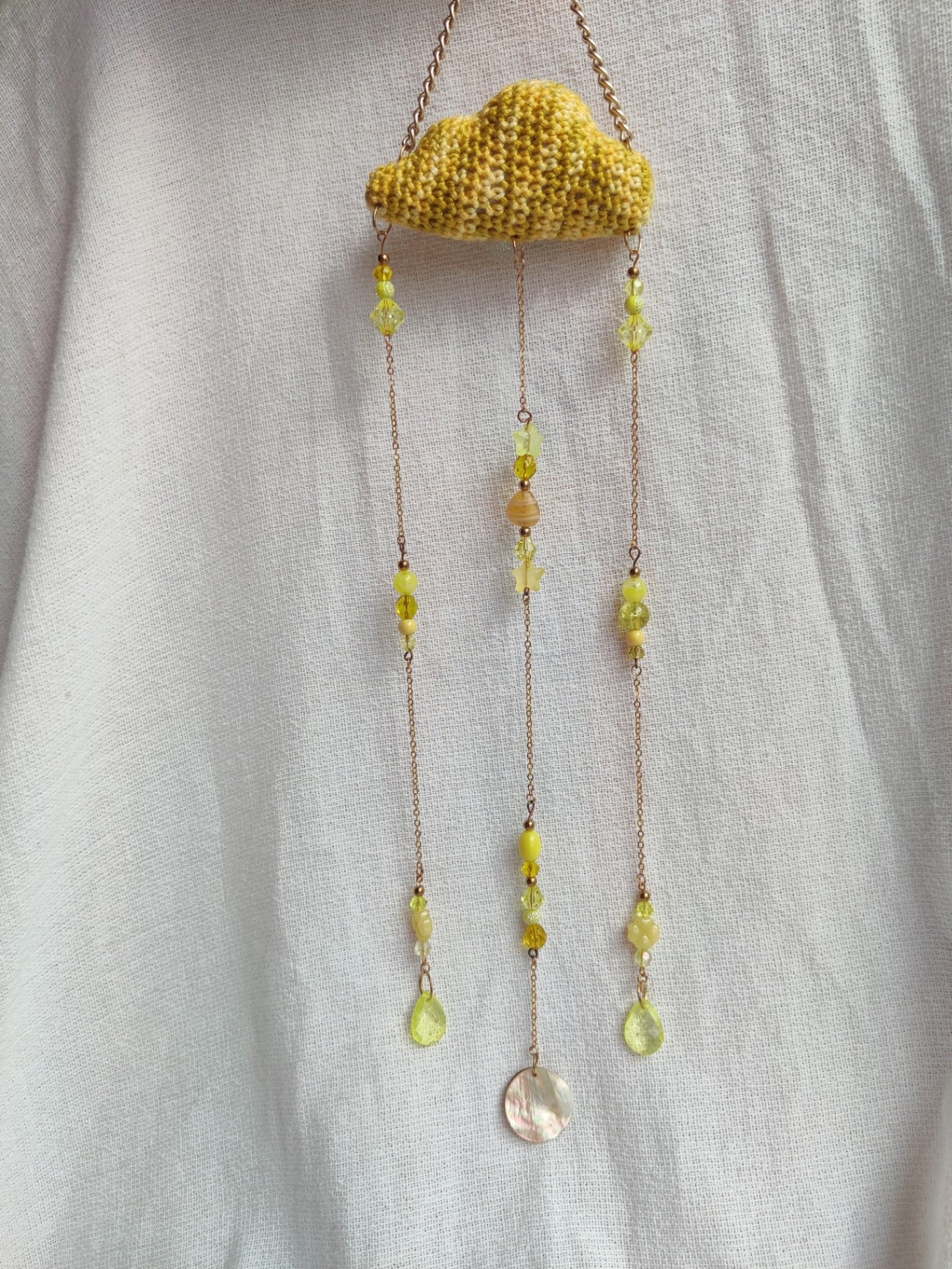 Yellow cloud suncatcher 