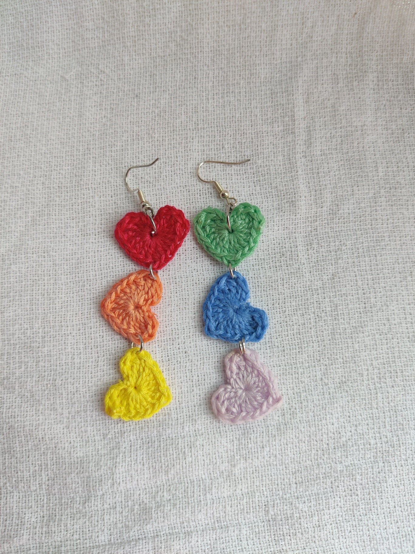 Rainbow, pride heart earrings