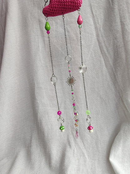Crochet cloud suncatcher 