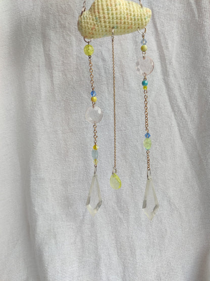 Crochet cloud suncatcher