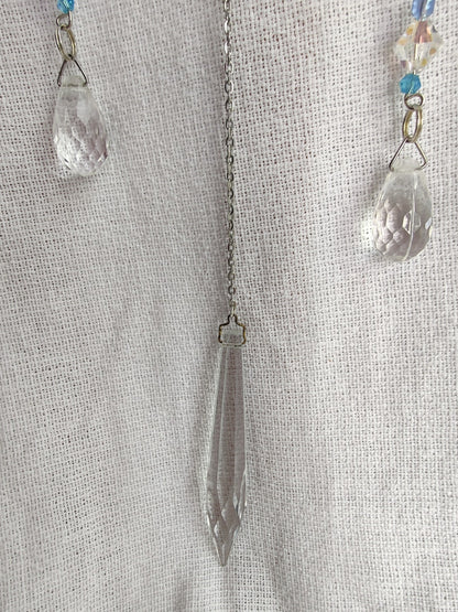 Crochet cloud suncatcher 