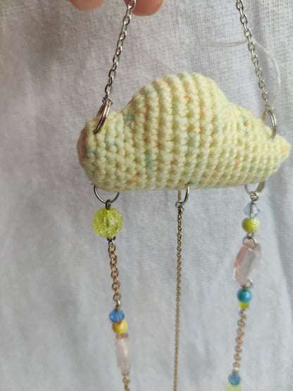 Crochet cloud suncatcher