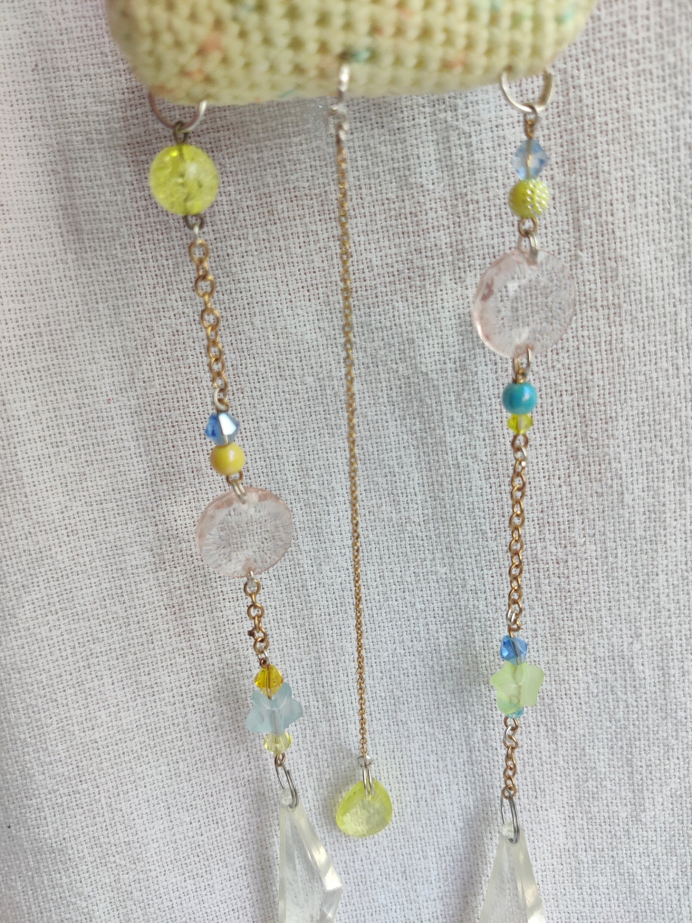 Crochet cloud suncatcher