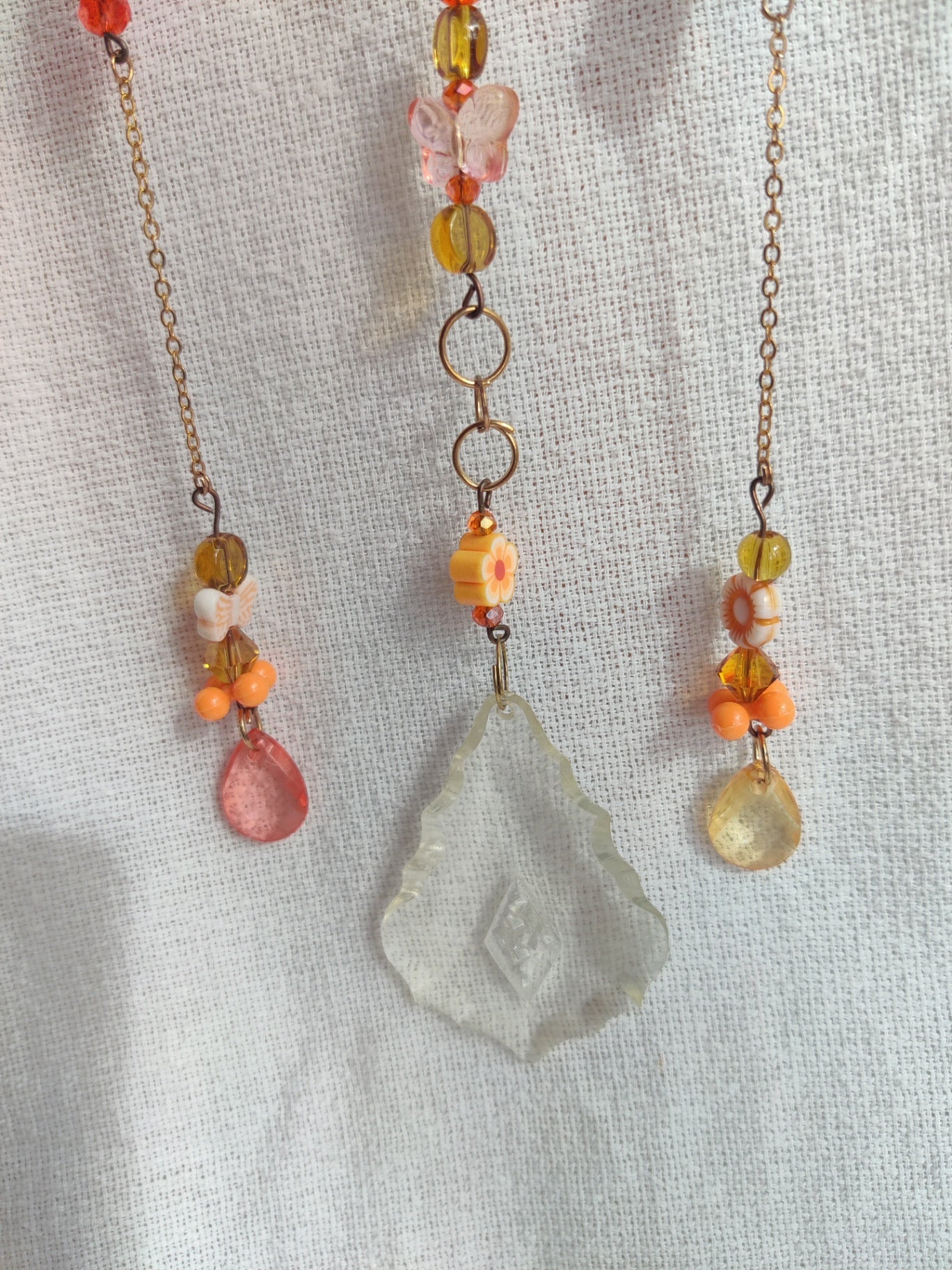 Crochet cloud suncatcher