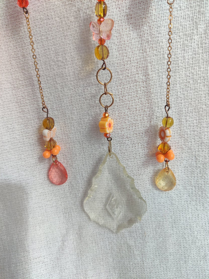 Crochet cloud suncatcher