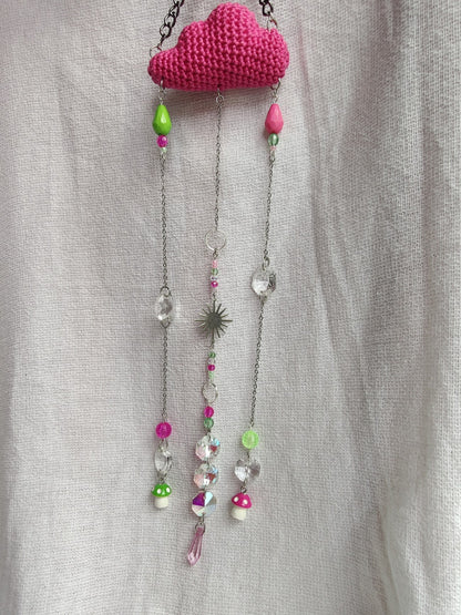 Crochet cloud suncatcher 