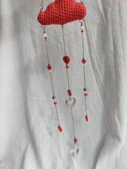 Crochet cloud suncatcher