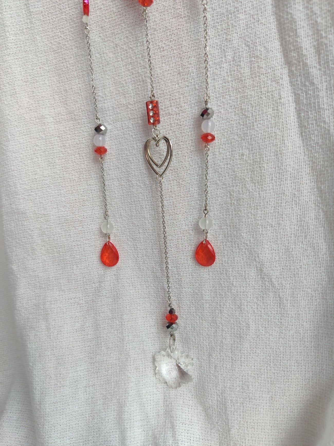 Crochet cloud suncatcher