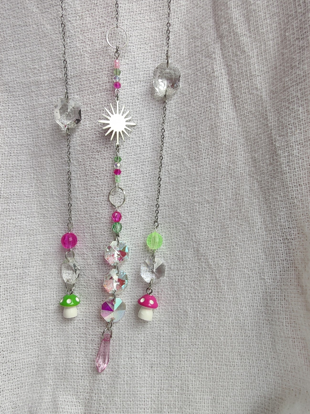 Crochet cloud suncatcher 