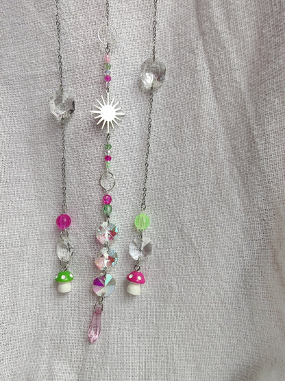 Crochet cloud suncatcher 