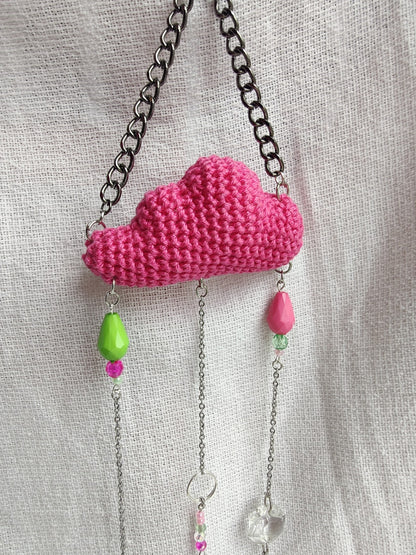 Crochet cloud suncatcher 