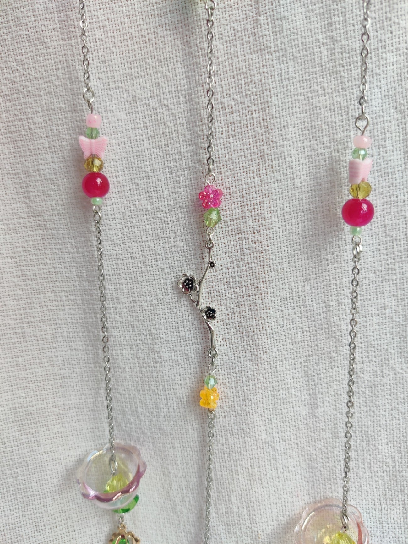 Green crochet cloud suncatcher and 