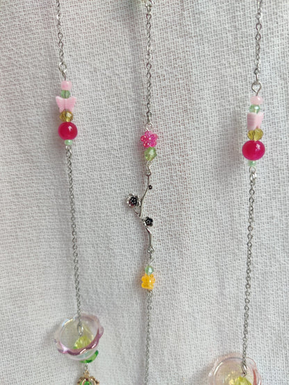 Green crochet cloud suncatcher and 