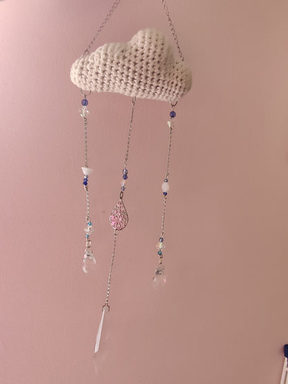 Crochet cloud suncatcher 