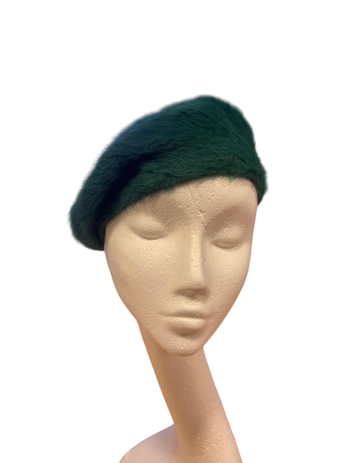Forrest Green Fluffy Beret