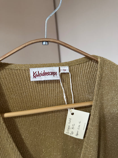 Vintage Gold Kaleidoscope Wrap Top
