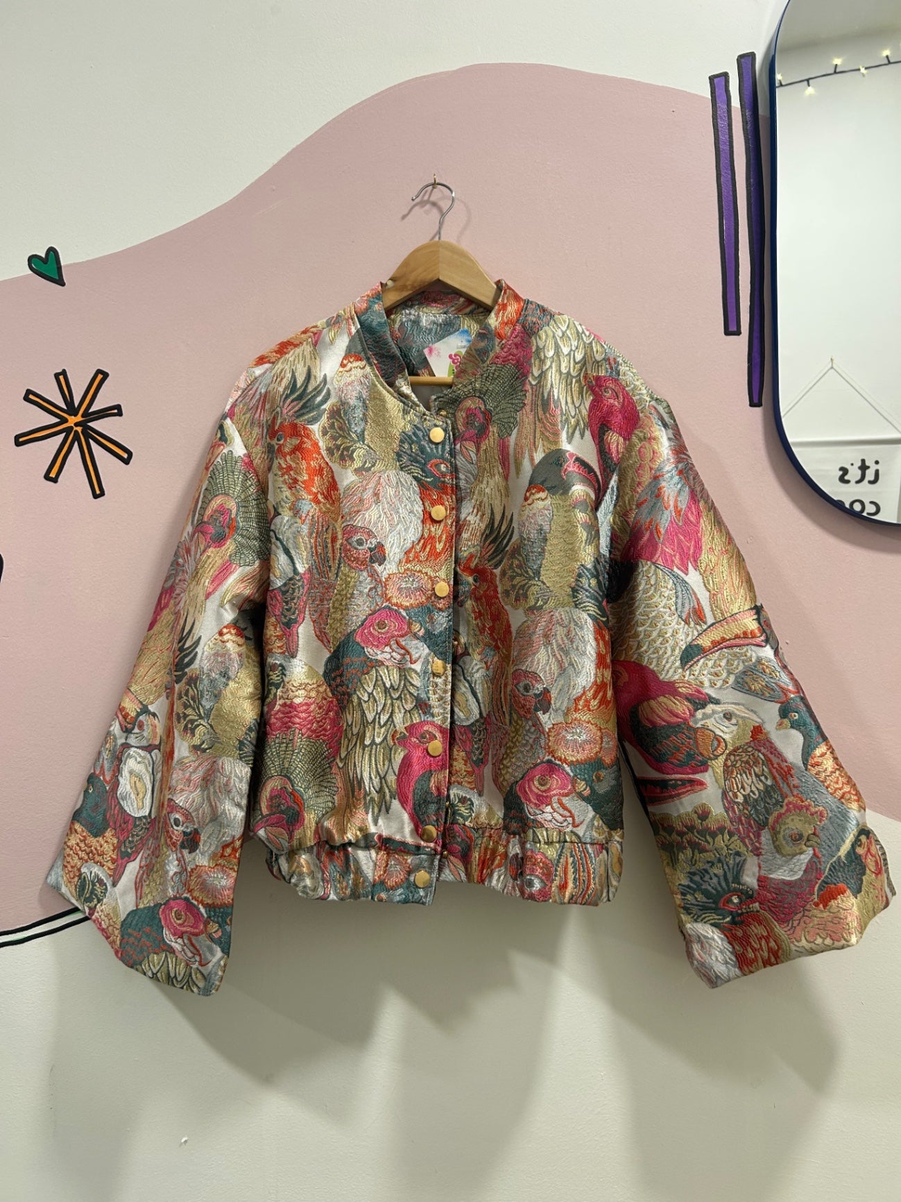 Parrot Kimono Bomber Jacket