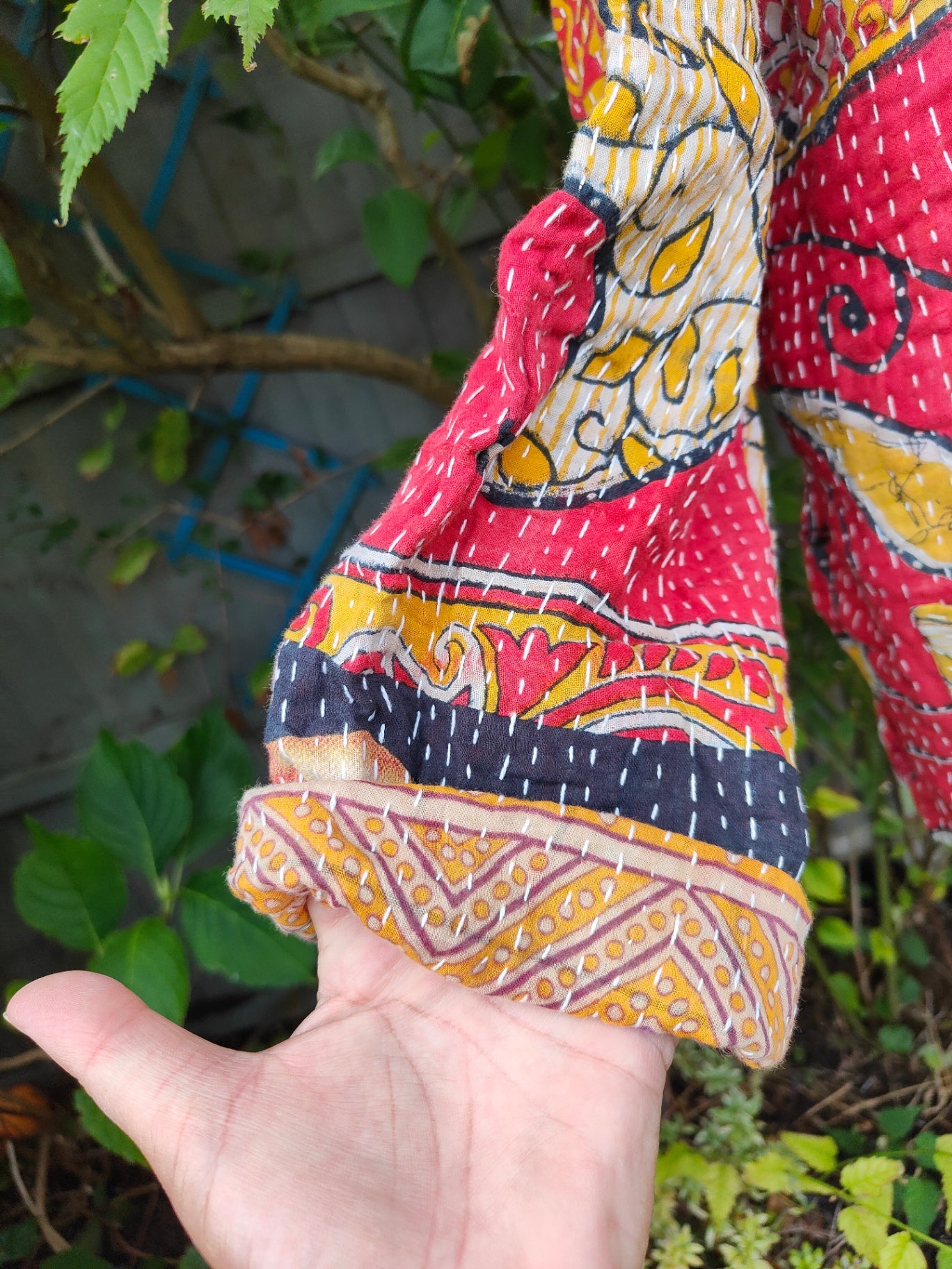 Kantha Festie Hoodie  6-14 Red pattern