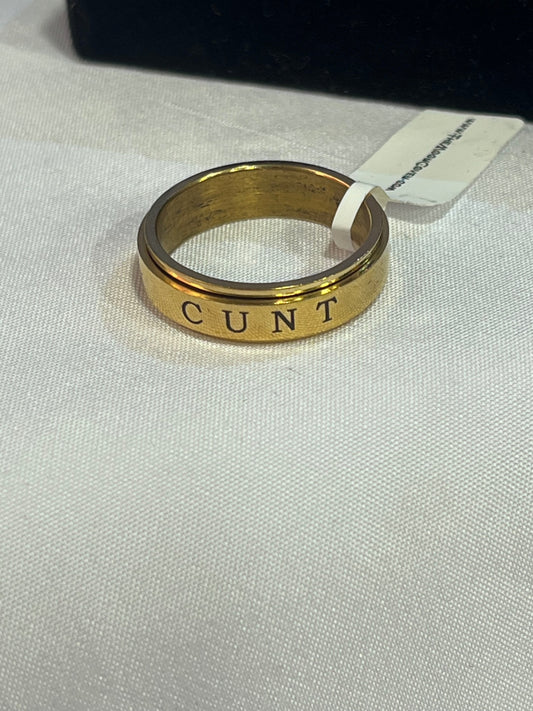 C*UNT Spinner Ring Gold – Size 9 Stainless Steel