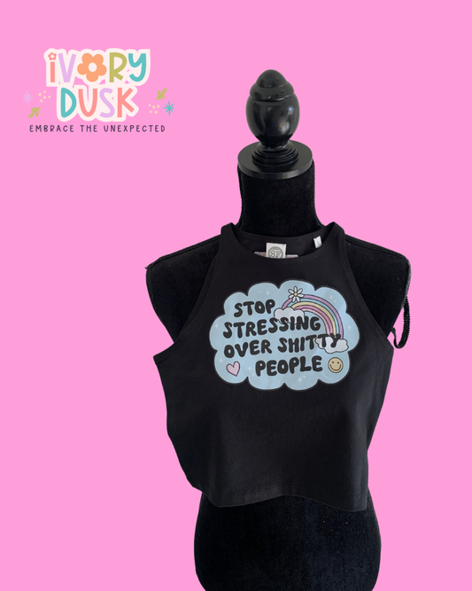 Sh*tty people cropped vest