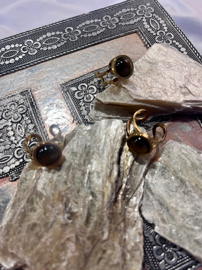 Tiger’s Eye Ring – Gold Stainless Steel 