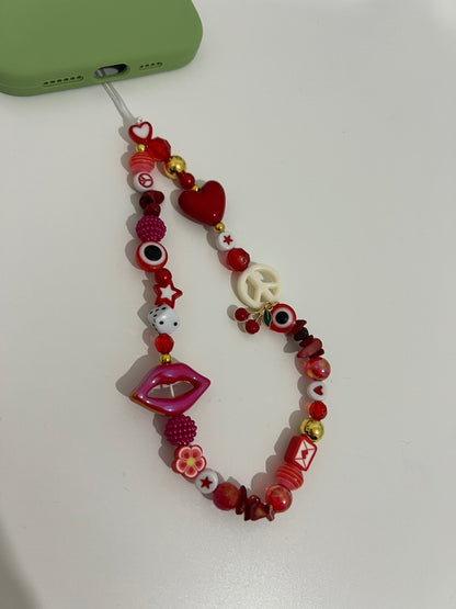 Brave phone charm - red
