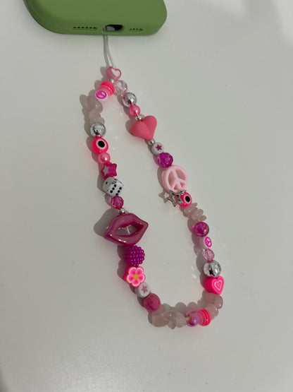 Brave phone charm - pink