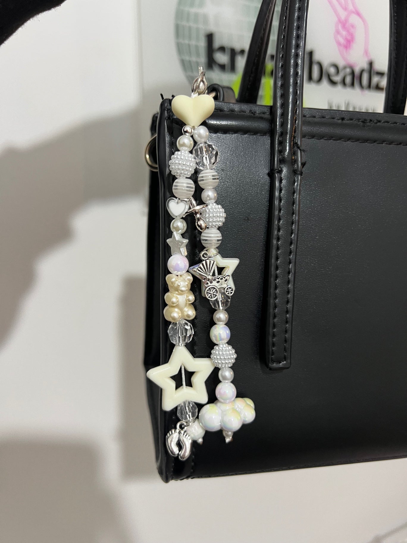 Neutral baby bag charm