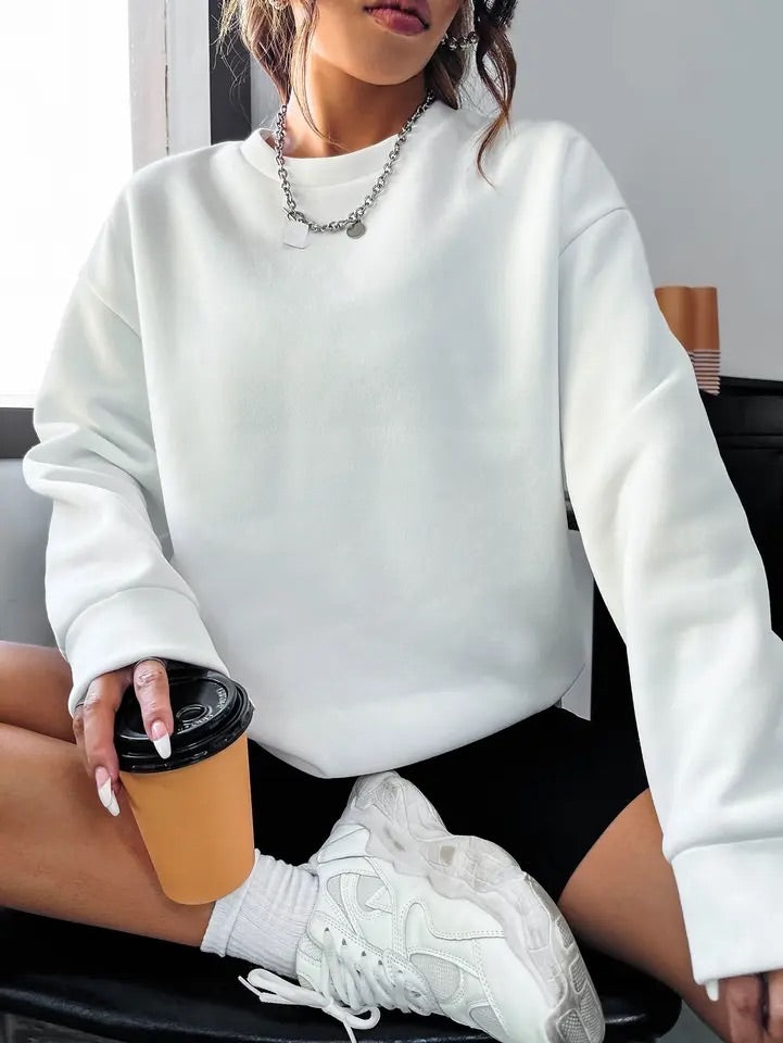 Everything Will Be Okay Oversized Sweatshirt – White