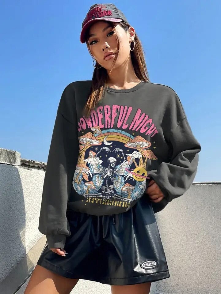 Wonderful Night Vintage Graphic Sweatshirt