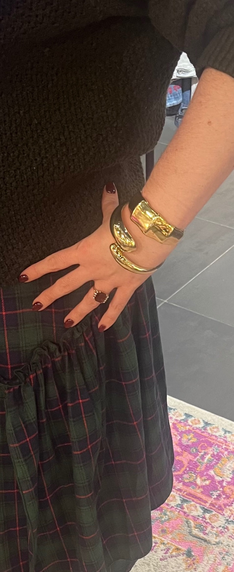 Golden Bamboo Cuff Bracelet