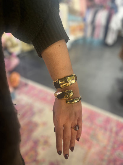 Golden Bamboo Cuff Bracelet