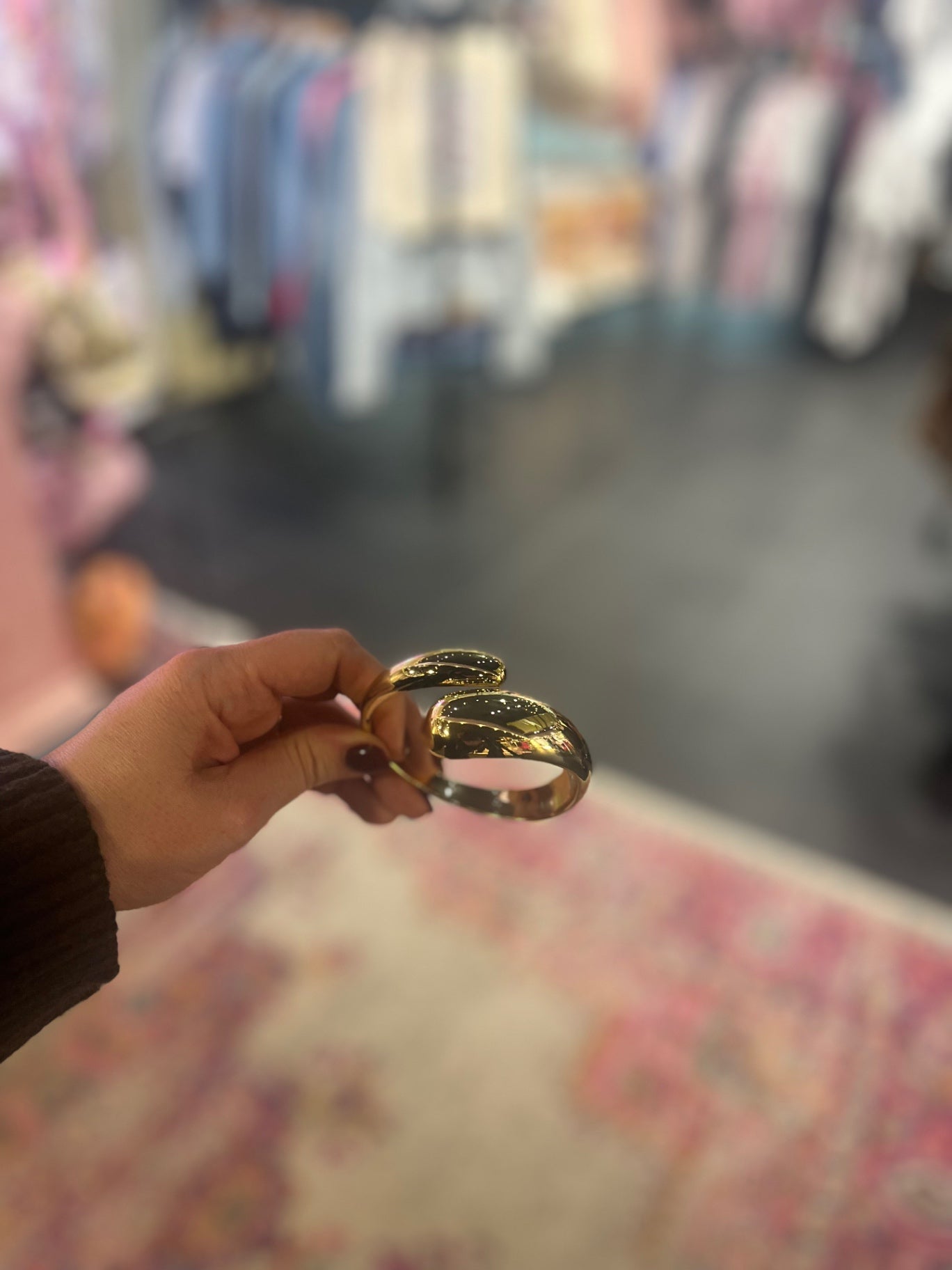 Lunar Melt Gold Cuff Bracelet – Sculpted Statement Bangle