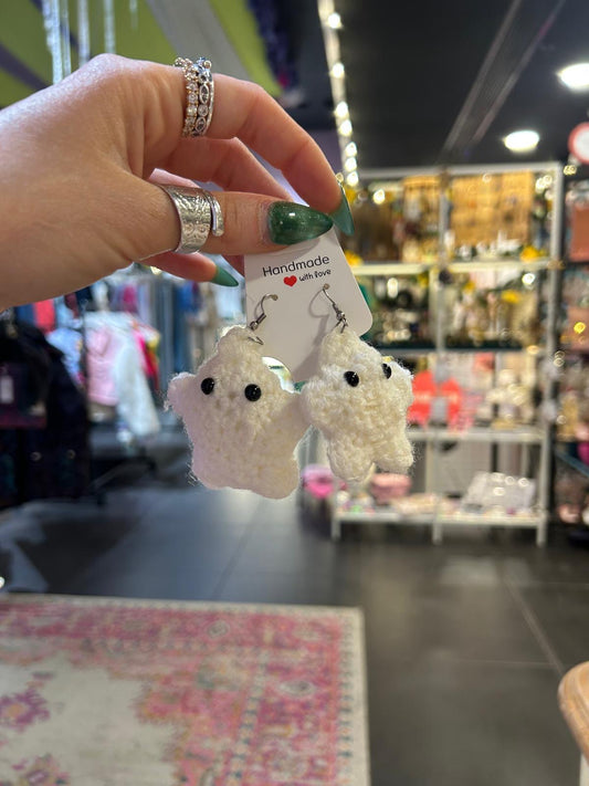 White Star Earrings