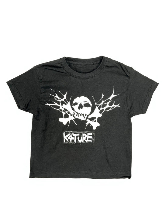 K4TURE tramp stamp baby tee 