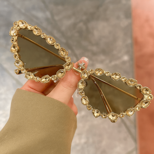 Crystal Cat Eye Sunnies Amber Tea