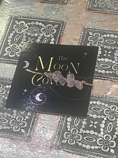 Amethyst Crystal Chip Hair Grip 