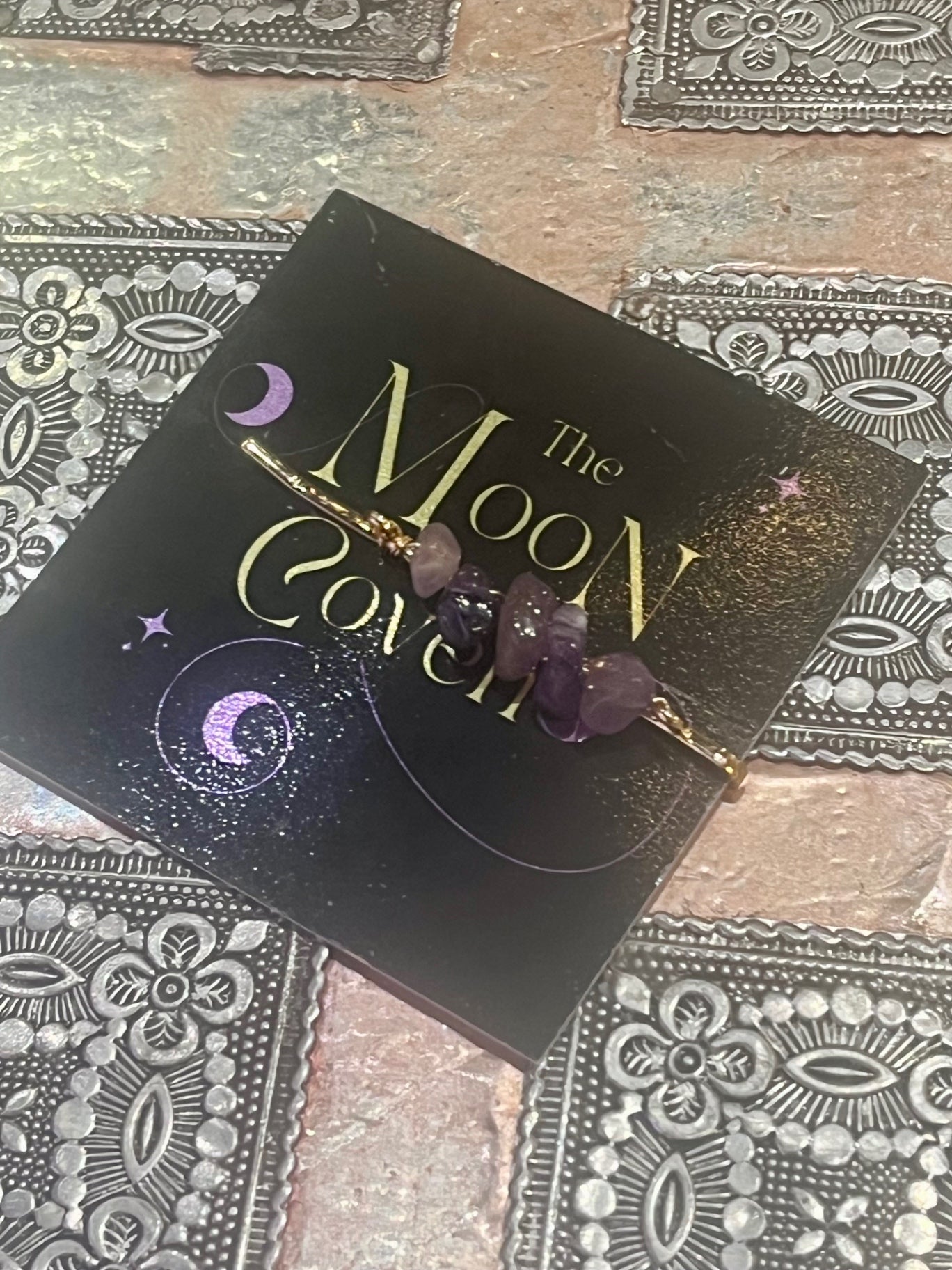 Amethyst Crystal Chip Hair Grip 