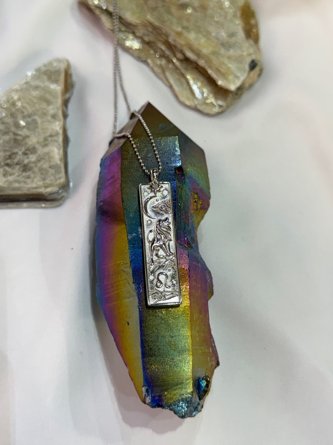 Leo Zodiac Amulet Necklace Silver Waterproof Stainless Steel