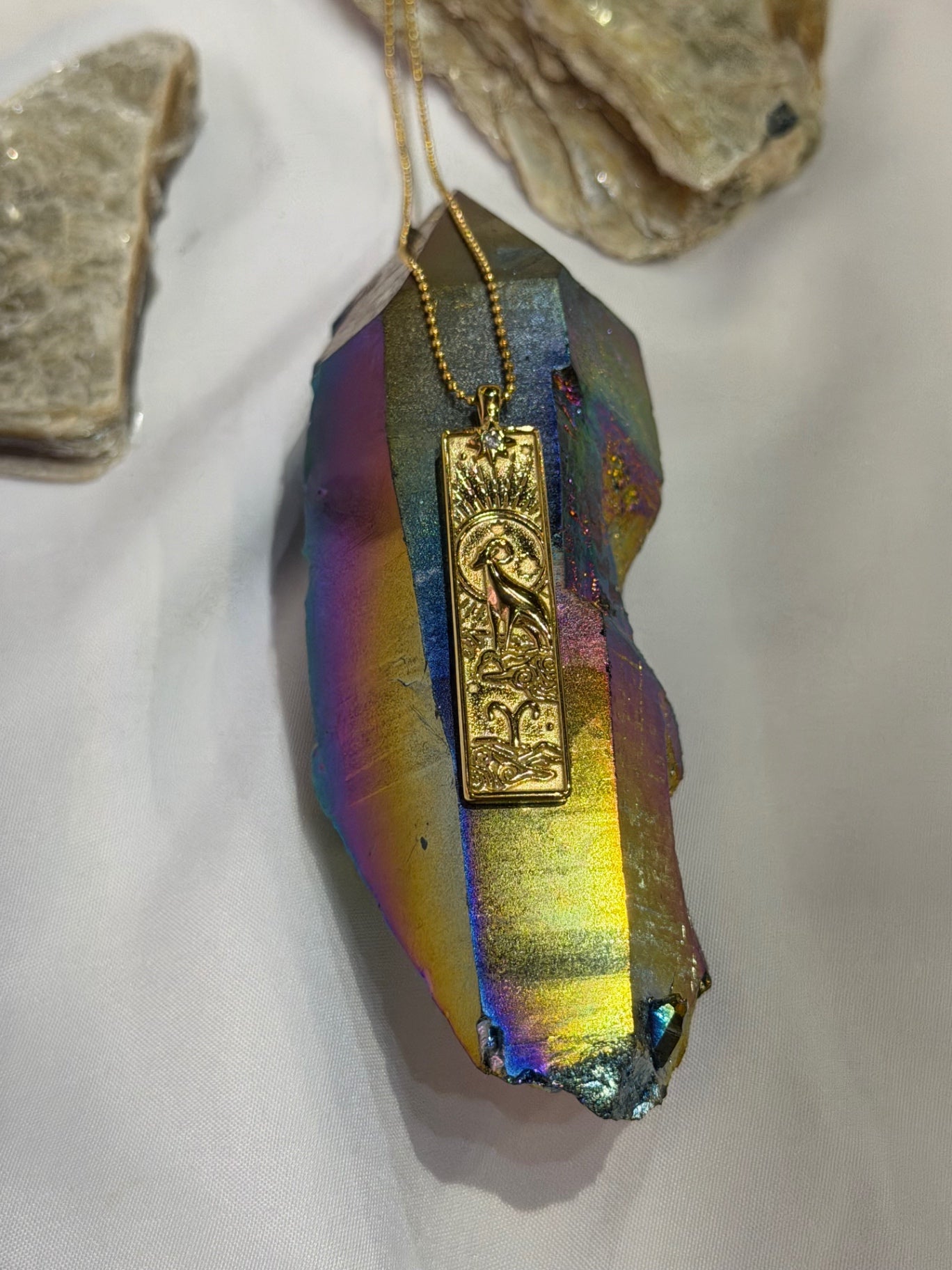 Aries Zodiac Amulet Necklace | Gold & Silver | Waterproof Stainless Steel