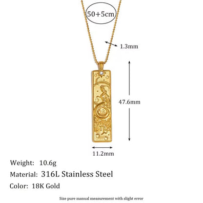 Leo Zodiac Amulet Necklace Gold Waterproof Stainless Steel