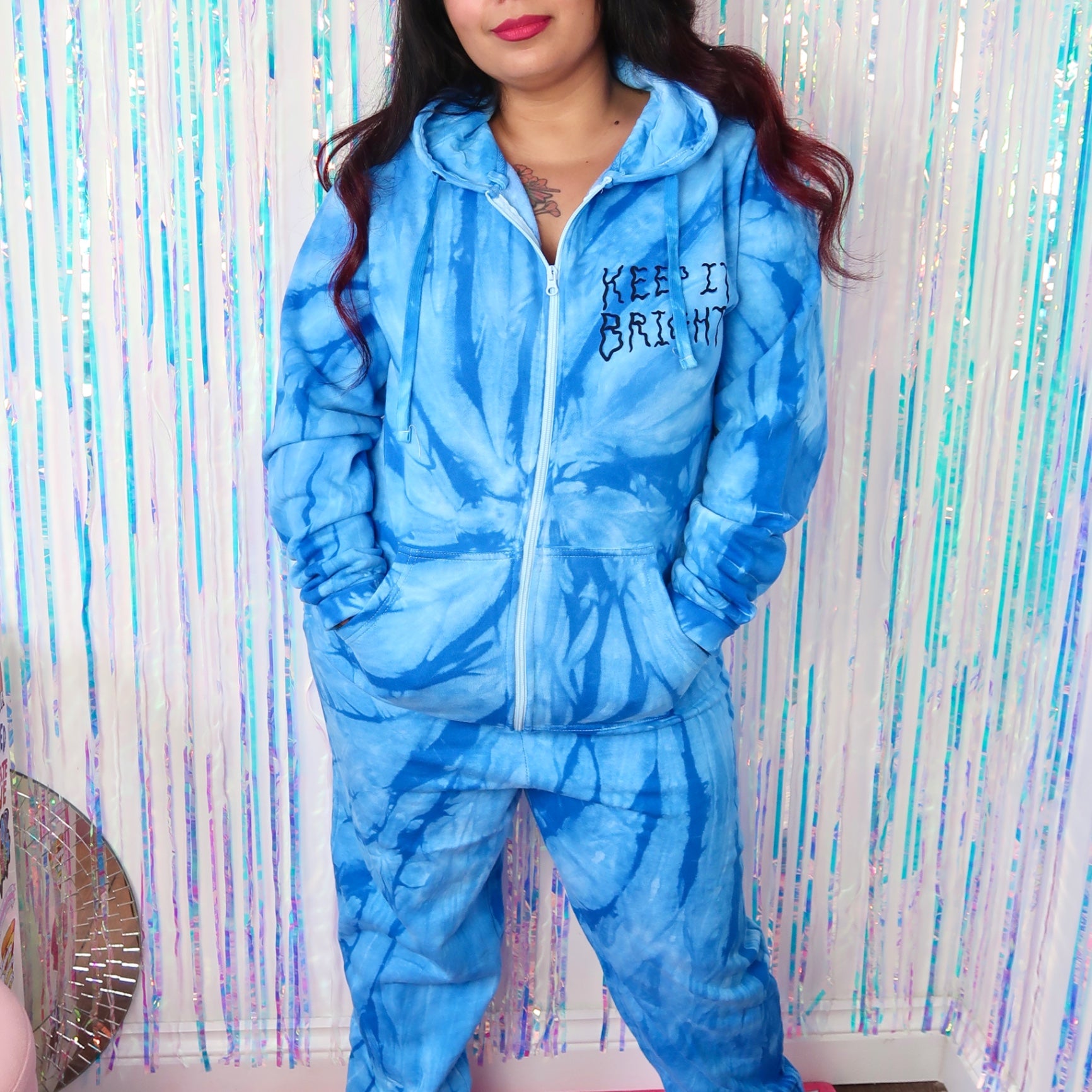 Keep It Bright tie dye onesie - blue - L/XL