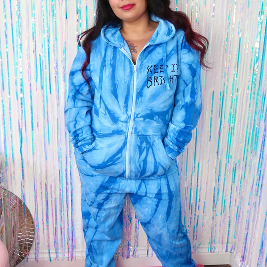 Keep It Bright tie dye onesie - blue - L/XL